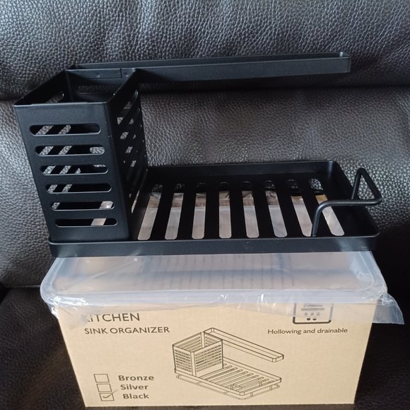 NEW Sink Caddy with Brush Holder with Removable Drain Tray for Sponge - Picture 2 of 12